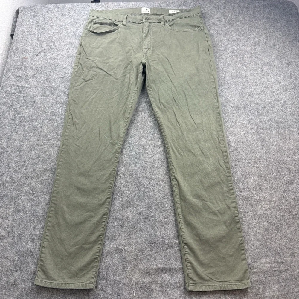 Flint and Tinder 365 Pant 36x32 Slim Fit Olive Green 5-Pocket Chino Huckberry